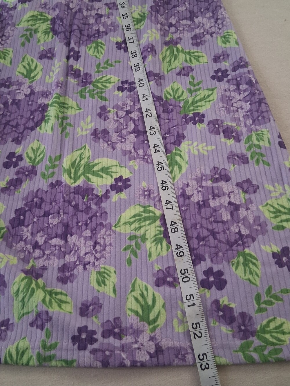 Vintage Anthony Richards Lavender Floral Long Robe 2X Button Down Pockets - Picture 10 of 10